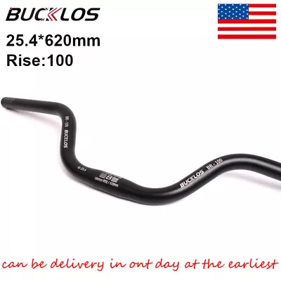 Mountain Bike 100mm Hi-Rise Handlebar 25.4*620mm Aluminum BMX/Chopper Riser Bar • $26.59