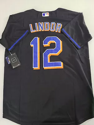 Mets Stitched Jersey #12 Francisco Lindor Color Black Size SMLXL2XL *NEW* • $49.99