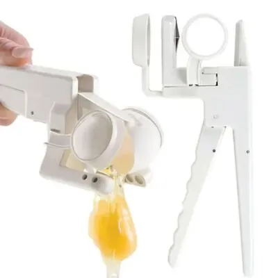 Plastic Egg Shell Cracker White Egg Opener Egg Separator  For Breaking Egg • £7.34