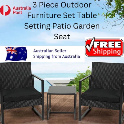 $300 • Buy 3 Piece Outdoor Furniture Set Table Setting Patio Garden Seat