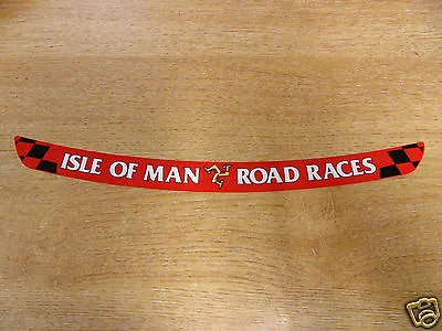 £2.99 • Buy Isle Of Man Road Races - TT Visor Decal Sticker - RED