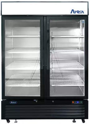 Atosa MCF8721ES 54  Two Glass Door Freezer Merchandiser 43.8 Cu. Ft. Swing Door • $4119