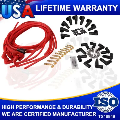 4041 8mm Ignition Spark Plug Wire Set HEI Universal Cut To Length 90Degree Boots • $32.85