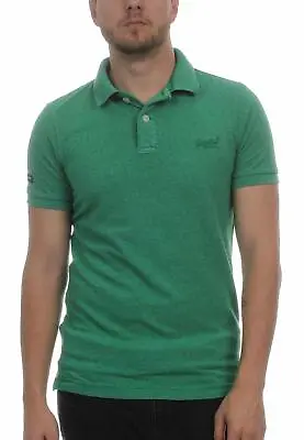 £39.99 • Buy Superdry Men's Vintage Destroyed Short Sleeve Pique Polo Shirt Green S - 3XL