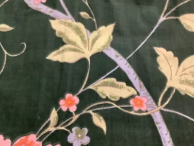 Vintage  Fieldcrest Queen Flat Sheet Green Empress New Old Stock • $40