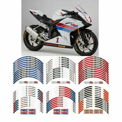 Motorcycle Stripes Wheel Hub Rim Strip Sticker Decal For HONDA REPSOL HRC CBR RR • £11.87