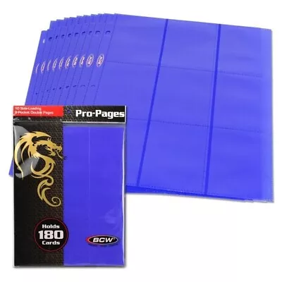 Side Loading 18 Pocket Pro 10 Album Binder Blue Pages MTG Trading Cards By BCW • $7.83