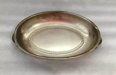 Vintage Silverplate Platter With Handles / Approx 10  X 7  / Some Tarnishing • $11.99