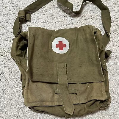 Vintage Field Medic. Soviet Army Canvas Bag Medical Service USSR Red Cross. • $30