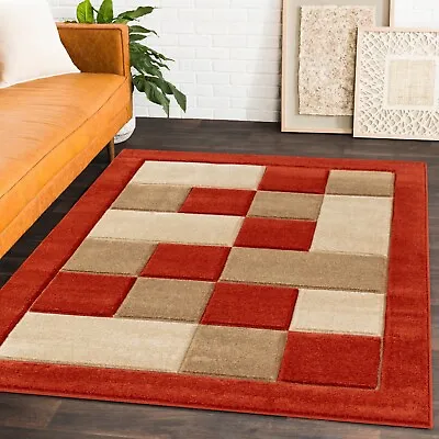 Blocks Design Geometric Large Best &Thick Quality Living Room & Bed Room Rugs • £17.09