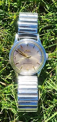 1950`s MIDO 17 Jewel Multifort Powerwind Stainless Steel Watch & Speidel  Band • $125