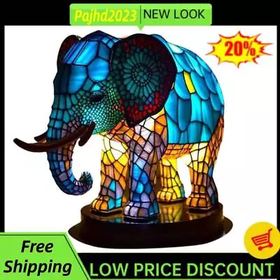 Colorful Animal Table Lamp Stained Night Light Resin Animal Desk Lamp 2024 • £16.79