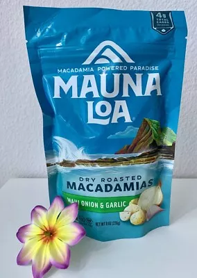 HAWAII MAUNA LOA Macadamias Nuts MAUI ONION & GALIC 8 Oz • $15.75