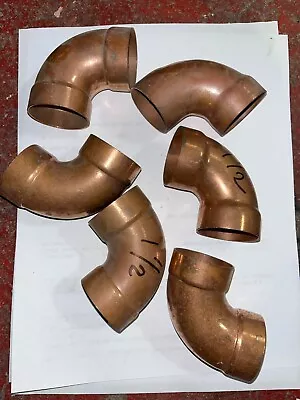 2  INCH COPPER CXC Copper 90 SWEAT ELBOW PIPE FITTING PLUMBING   1 Ea • $16.50