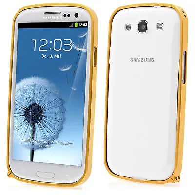 Samsung Galaxy S3 I9300 Aluminium Aluminum Bumper Protection Case IN Gold • $5.22