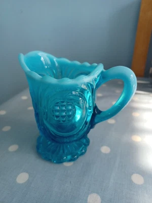 £6.50 • Buy Antique Turquiose Glass Milk Jug By George Davidson & Co