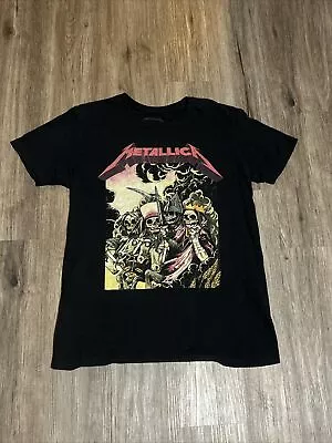 METALLICA METAL CONCERT TOUR SKULL TEE T SHIRT Mens L Black • $15