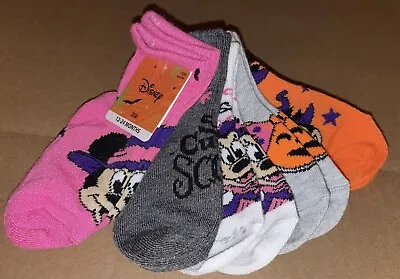 DISNEY MINNIE MOUSE HALLOWEEN Witch BABY GIRL 5 PAIR SOCKS SIZE 12-24 MONTHS NEW • $6.48