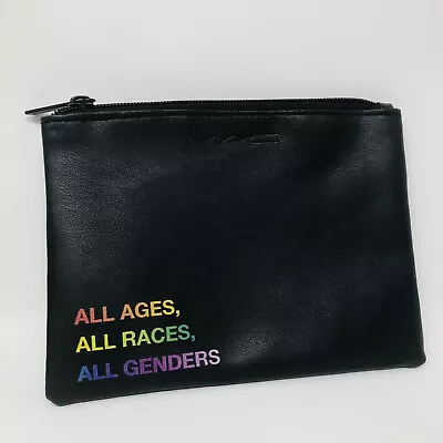 MAC Loves Pride Rainbow Black Makeup Cosmetics Pouch Bag Clutch NEW • $18