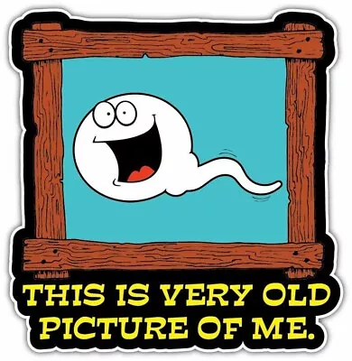 Old Picture Photo Frame Sperm Adult Funny Bumper Vinyl Sticker Decal 4.5 X5  • $3.85