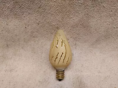 Vintage Beige Flame Swirl Christmas Light Bulb Candelabra Bulb Base 3  Long • $4.99