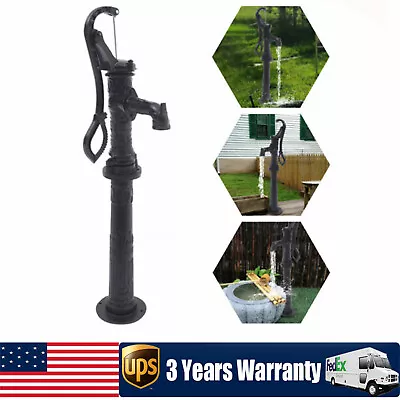 Hand Pump Cast Iron Well Water Pitcher  Press Suction Yard Ponds Garden Kit Home • $116.85