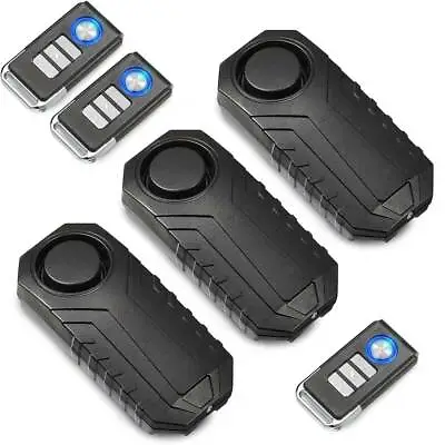 3× Wireless Anti-Theft Motorcycle Bike Alarm System Vibration Sensor With Remote • $34.49