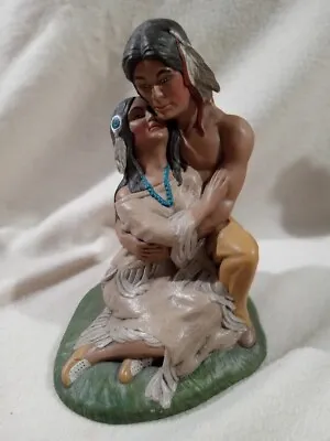 Native American Indian Bride & Groom Lovers Ceramic Figurine Provincial Mold 88 • $23