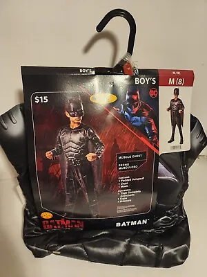 DC Batman Muscle Chest Kids Boy Medium 8 Halloween Dress Up Costume Mask Cape • $12