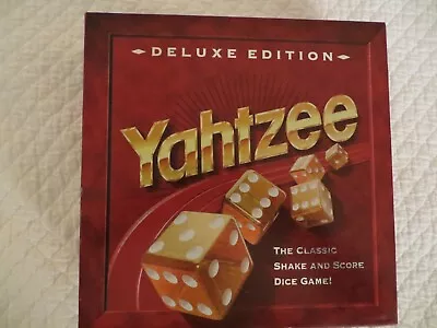 Yahtzee Deluxe Edition Dice Game Milton Bradley 1997  Gold Dice • $34.99
