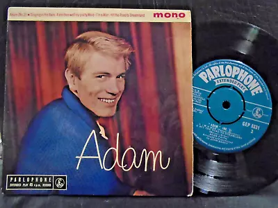 ADAM FAITH E.P   ADAM    Or. UK PARLOPHONE EX- COND. IN EX Or.PIC SL. • £2.99