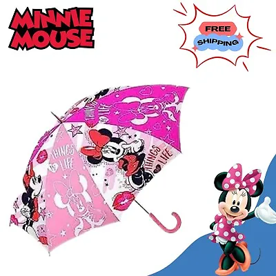 Minnie Mouse Auto Classic Umbrella 35  Sunshade Wipeable Fabric Kids Xmas Gift • £12.39