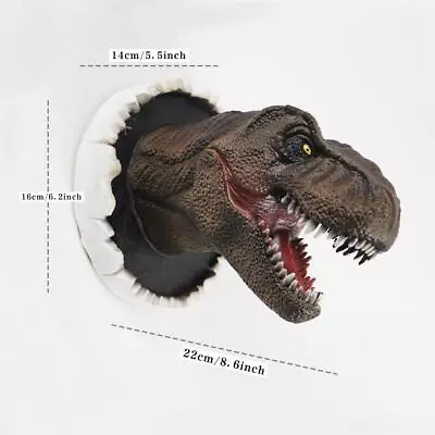 Rex Dinosaur Wall Decoration Funny Personality Wall Mounted Head Statue Living • $24.40