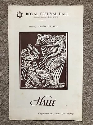 Halle Orchestra Concert Programme 1953: Andres Segovia Sir John Barbirolli • £5.99