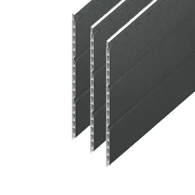 Hollow Cladding Soffit Board Anthracite Grey UPVC Plastic 300mm X 5m Length • £39.95