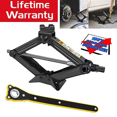 2 Ton Scissor Lift Jack With Labor-Saving Ratchet Wrench With Ratchet Wrench NEW • $38.73