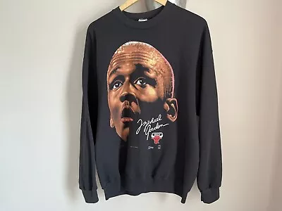 Vintage 1990 Michael Jordan Salem Sports Crewneck Sweatshirt Chicago Bulls 90s • $149.95