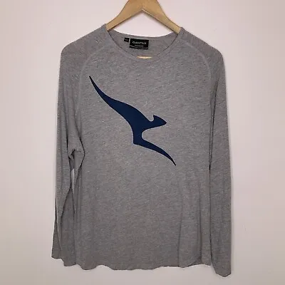 Qantas Pyjama Shirt Business Class Size M/L Grey Longsleeve Airline Merchandise • $13