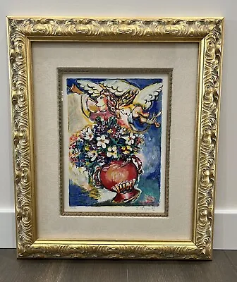 Zamy Steynovitz Angel With Vase Of Flowers Serigraph Signed  And Limited Edition • $300