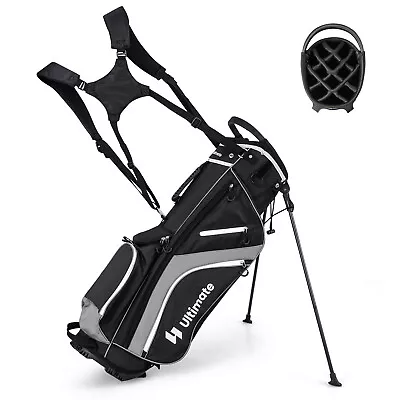 Lightweight Golf Stand Bag W/14 Way Top Dividers 6 Pockets Cooler Bag Rain Hood • $89.99