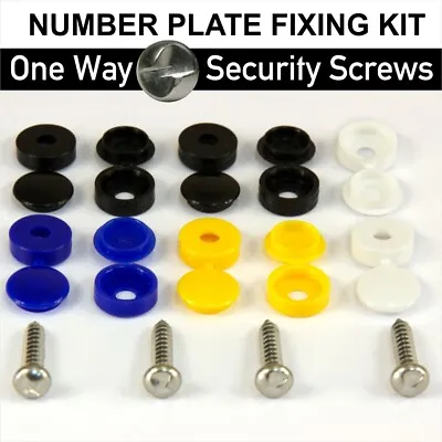 Anti-Theft Number Plate Tamper Proof Clutch Head Security Screws Fixing Kit 14pc • £2.99