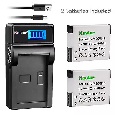 DMW-BCM13 Battery & LCD Charger For Panasonic Lumix DMC-ZS30 ZS35 ZS40 ZS45 ZS50 • $12.99