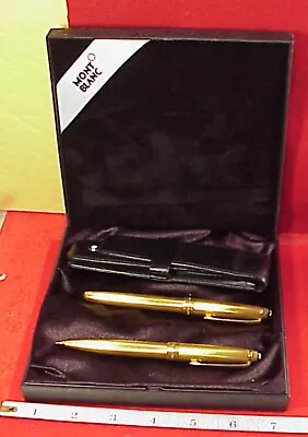 MONT BLANC BARLEY Meisterstuck Vermeil 163V Rollerball Pen  165 Pencil 0.7mm Box • $1699