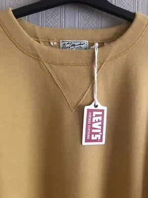 LEVI'S BAY MEADOWS : LVC Vintage Clothing Yellow Sweatshirt Large • £70