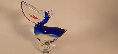 Vintage Murano (Style) Glass Pelican With Goldfish In Its Mouth • $22