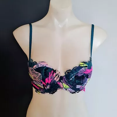 Women's Size 32C =10C 'PINK VICTORIA'S SECRET' Gorgeous Date Push Up Bra - EUC • $33