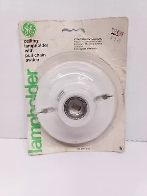 Vintage New Porcelain Lamp Holder Pull Chain Bulb Mount Light Fixture Switch USA • $6.99