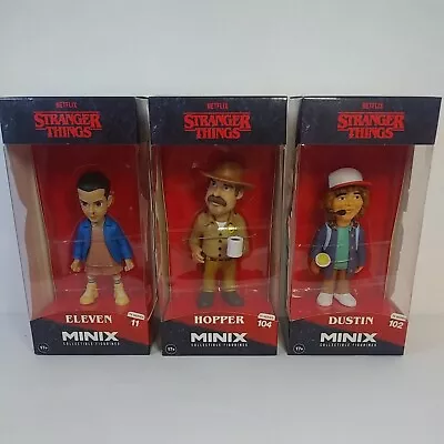 LOT Stranger Things MINIX Mego Collectible Figurine Set - Hopper Eleven Dustin • $59.99