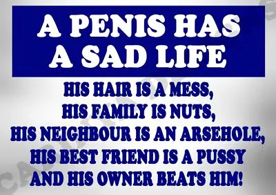 Penis Funny Metal Sign Joke Garage Shed Wall Plaque Man Cave Rude Humour Gift • £6.99