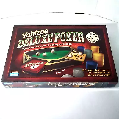 Yahtzee Deluxe Poker Game Parker Brothers Hasbro 2005 (Missing 2 Tokens/chips) • $15